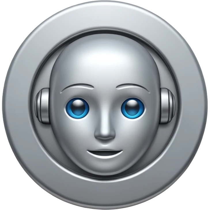 A minimalistic 3D icon representing a tech solution emoji