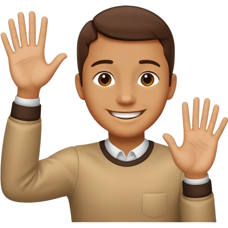 Face with person giving themselves a high five emoji