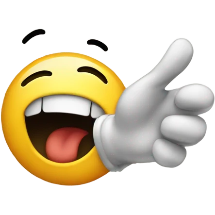 Waving laughing crying emoji with throw up  emoji