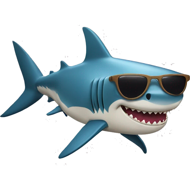 shark with sunglasses  emoji