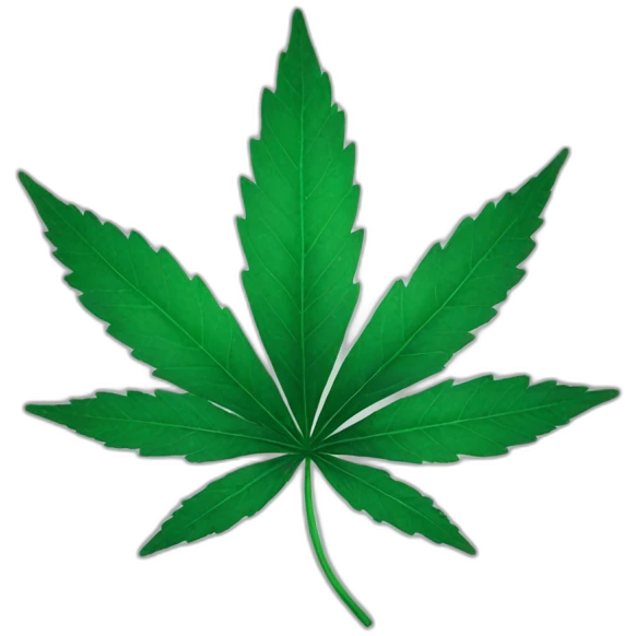 Green weed leaf emoji