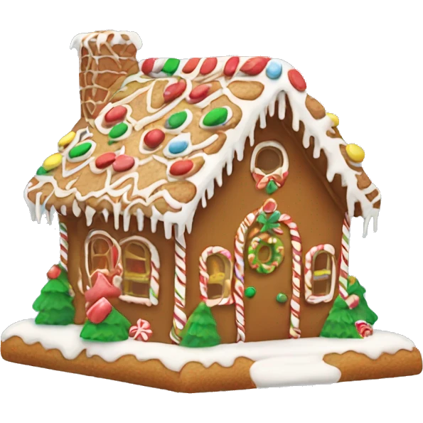 decorated gingerbread house emoji