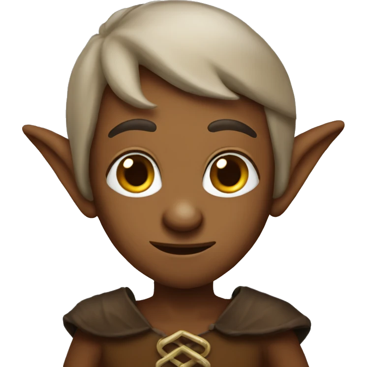 a brown elf emoji