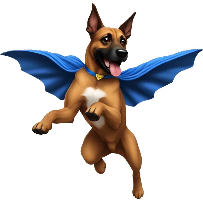  superman dog malinois flying emoji