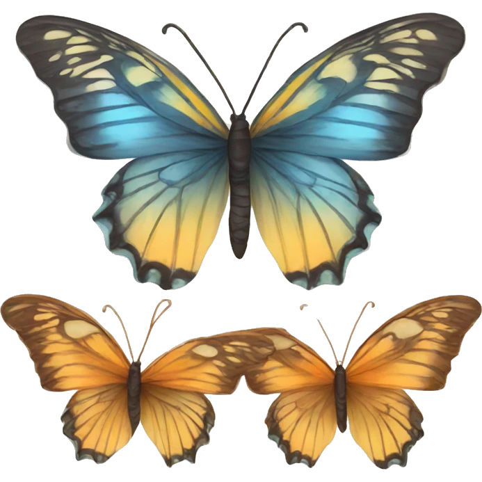 butterflies Chinese style emoji