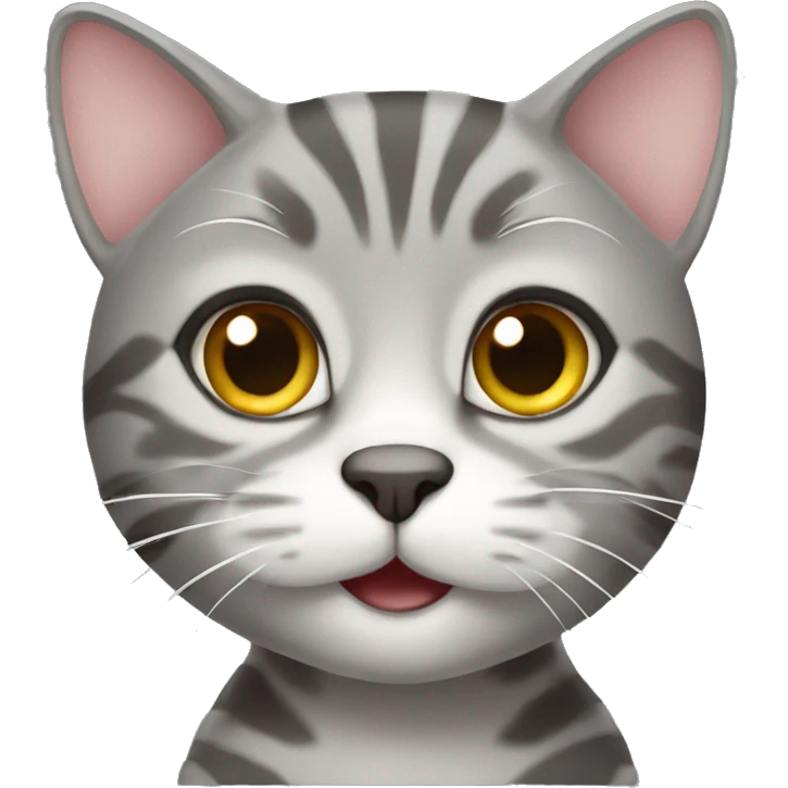 Cute grey tabby cat emoji