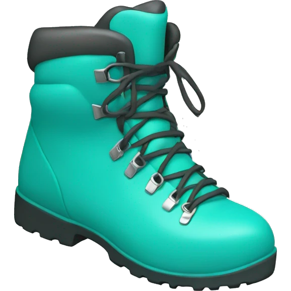 turquoise hiking boot emoji