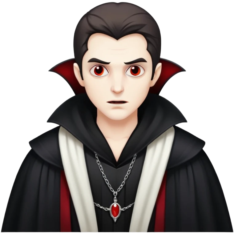 Vampire with face meanings tall and black robe emoji
