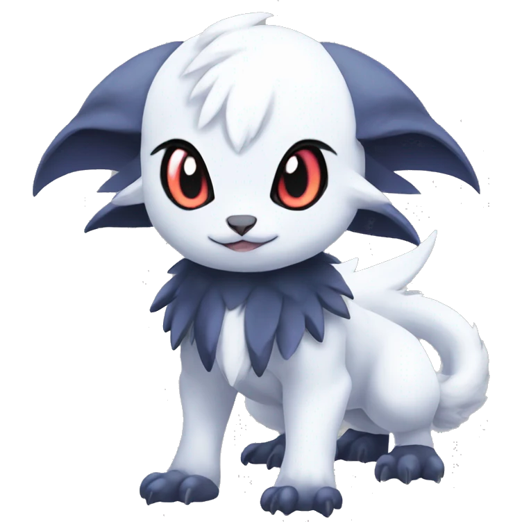 Cute Cool Kawaii Baby Nargacuga-Absol-Pokémon Full Body Detailed High Quality emoji