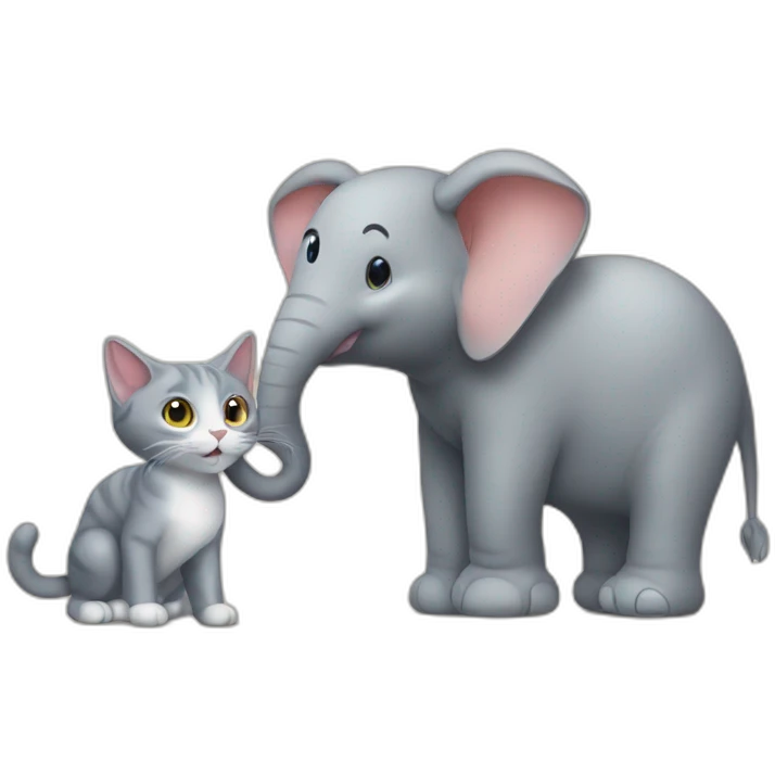 Cat with elephant emoji