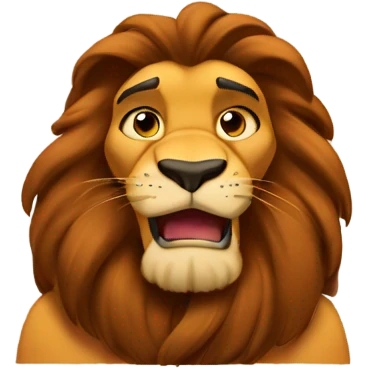 Mufasa watching a movie emoji
