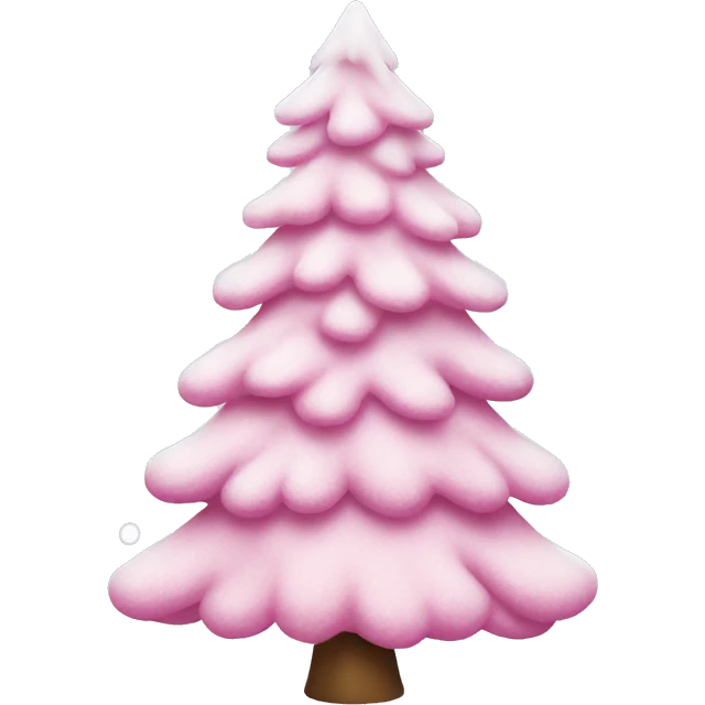 christmas tree with snow pink  emoji