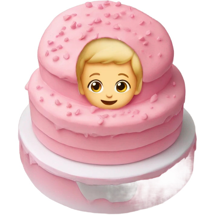 Baby inside of a cake emoji
