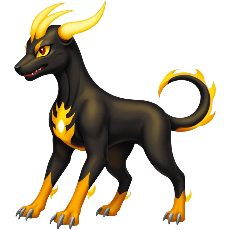 Houndoom-Electrike-Fakémon-hybrid-creature (full body)  emoji
