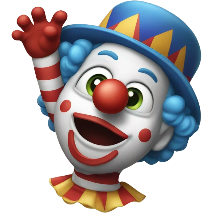 Clown waving bye  emoji