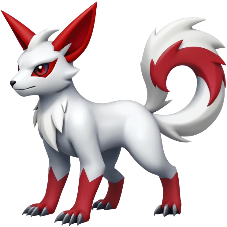 Shiny Absol-Zangoose-Fakémon-hybrid-creature (full body)  emoji