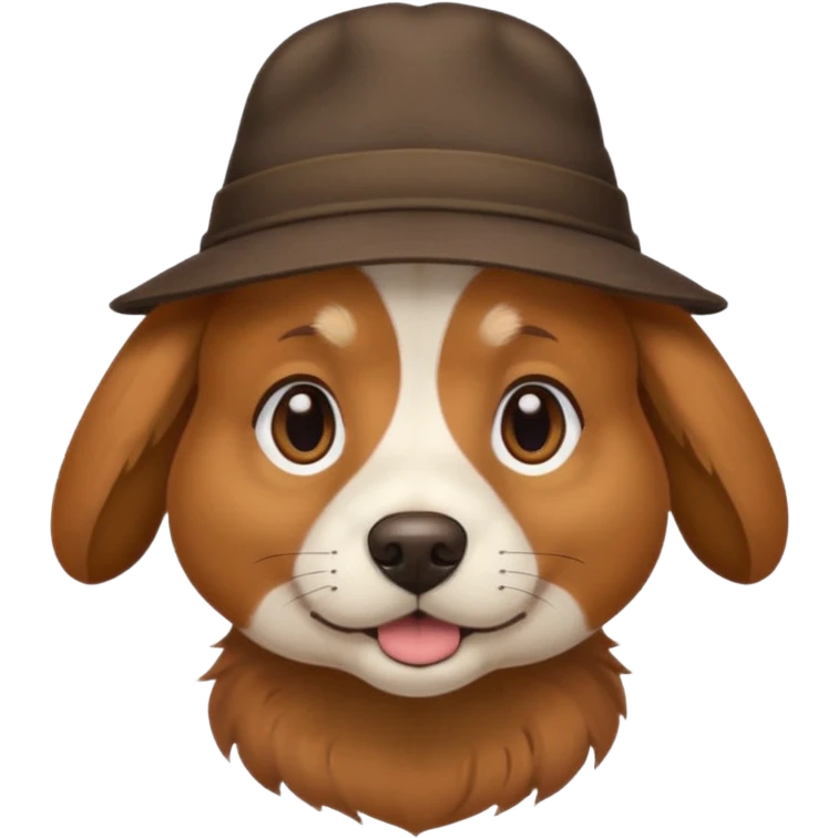 wearing a hat dog emoji