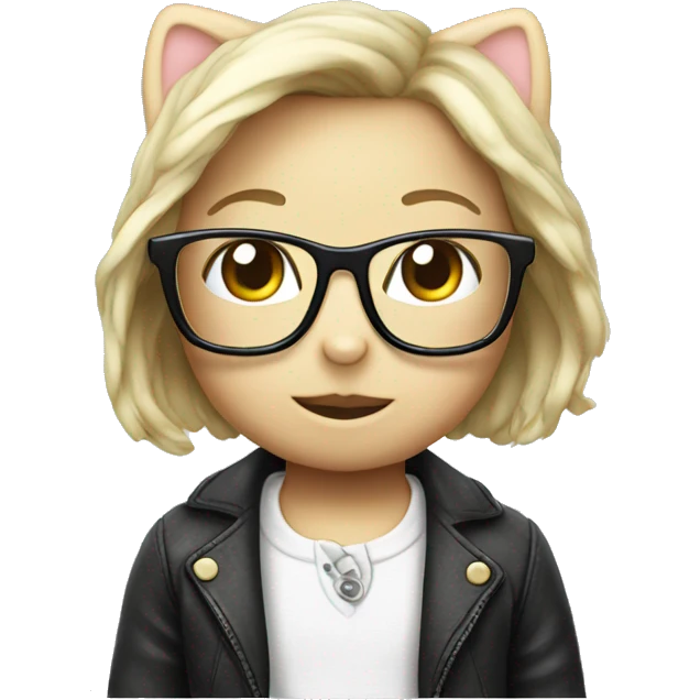hello kitty with glasses emoji