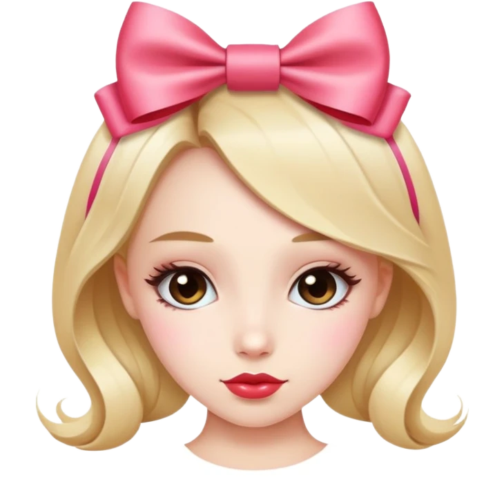 Coquette bow cute emoji