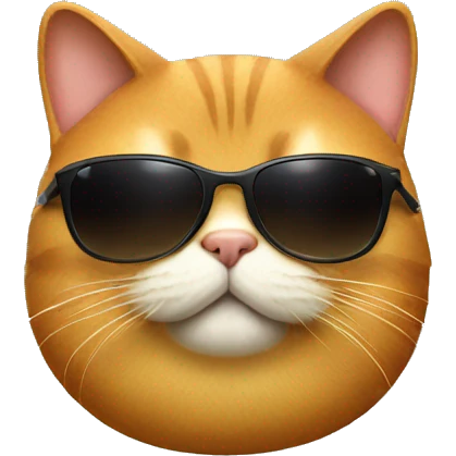 Fat cat with sunglasses emoji