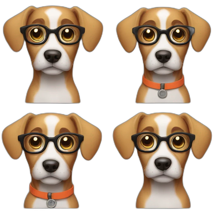 nerd dog emoji
