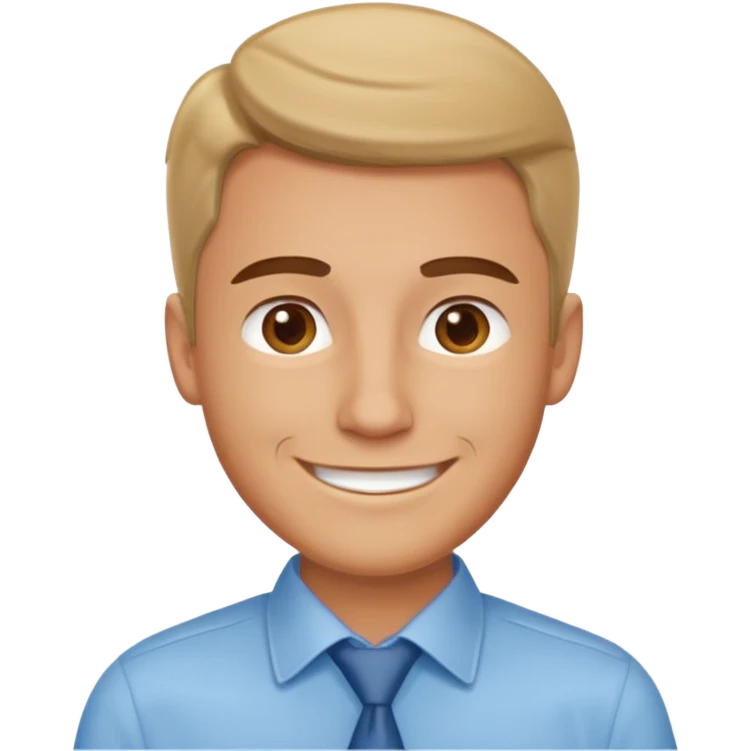 caucasian male office worker

light blue shirt emoji