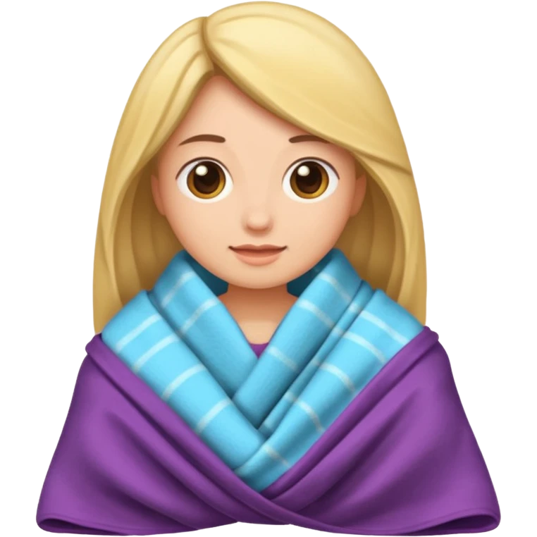 woman with blanket emoji