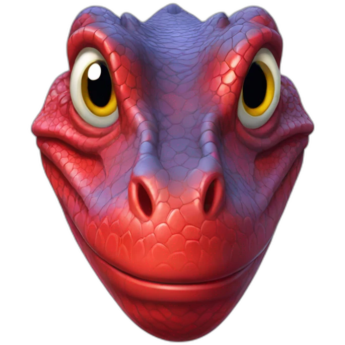 Red lezard head emoji