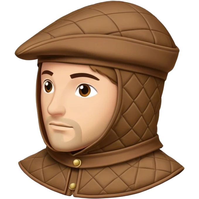 Medieval male arming cap made of quilted fabric emoji