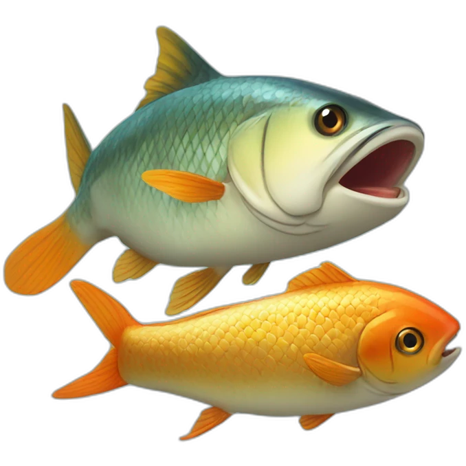 Chat qui mange du poisson emoji