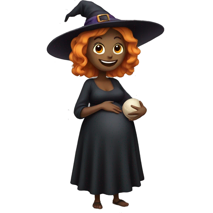smiling witch pregnant emoji