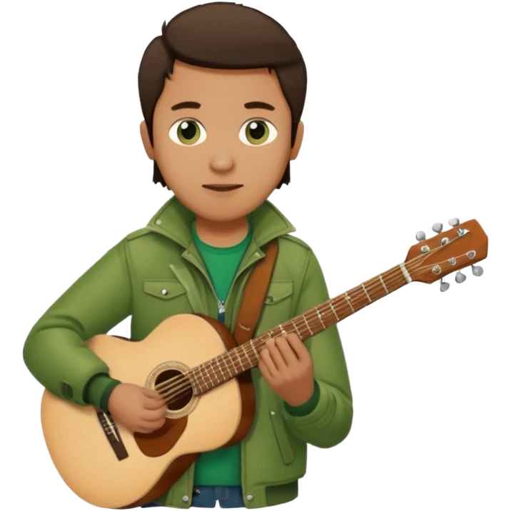 Guitarist + green jacket. emoji