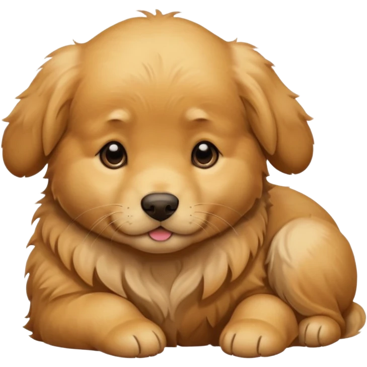Golden retriever puppy sleepy emoji