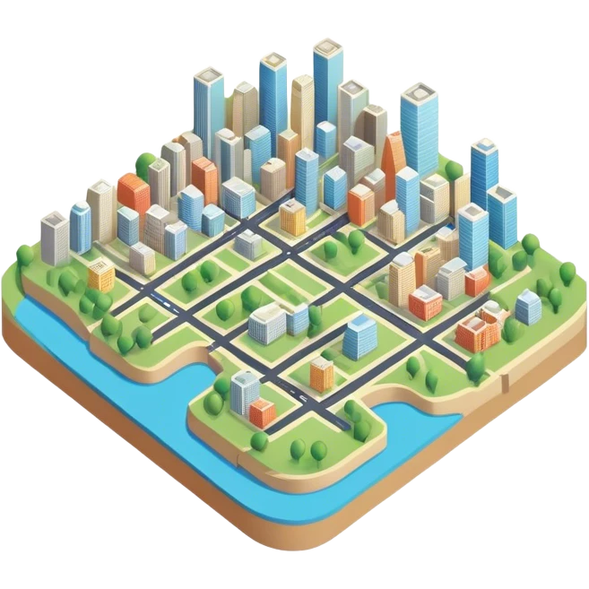city map isometric emoji