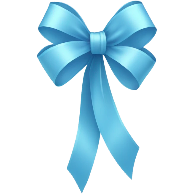 Light blue ribbons  emoji