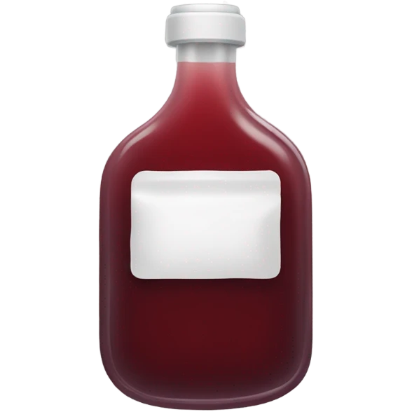 infusion bag with dark red  liquid  emoji