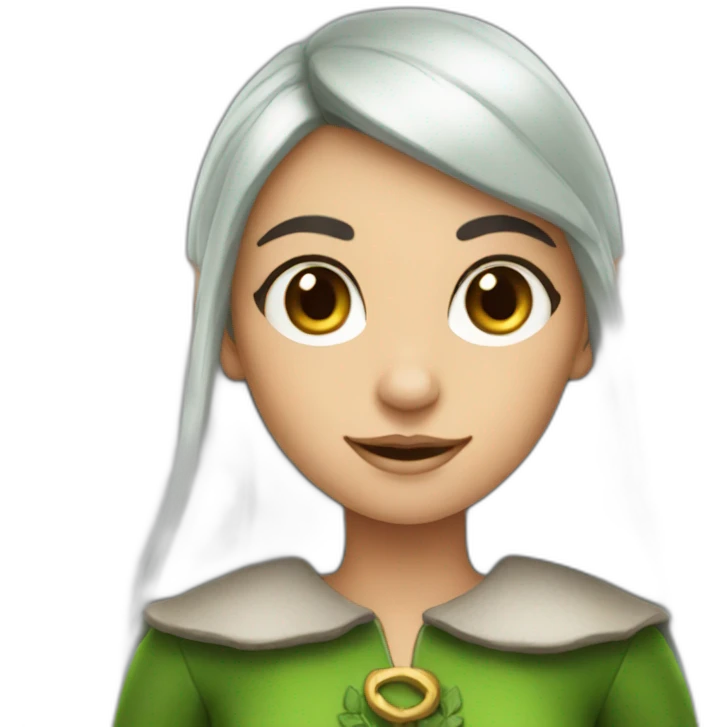 Elf girl with dark hair  emoji