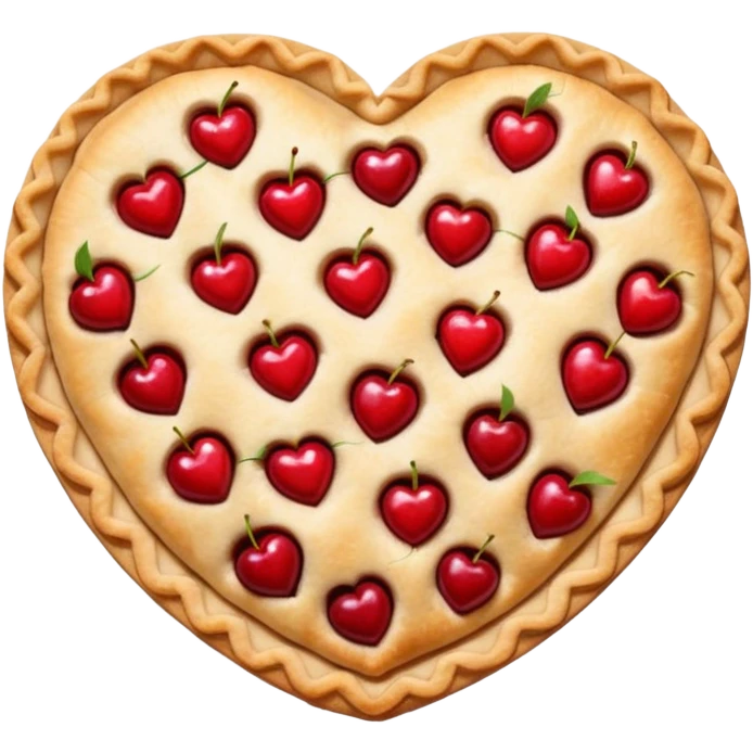 cherry pie heart shape emoji