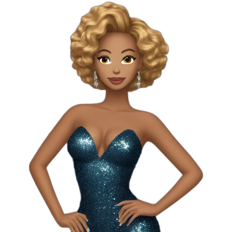 beyonce in glitter dress emoji