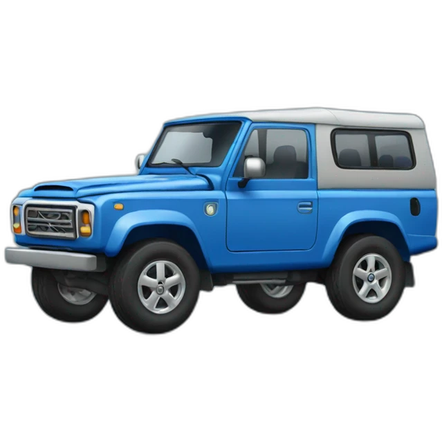 blue 4x4 car emoji
