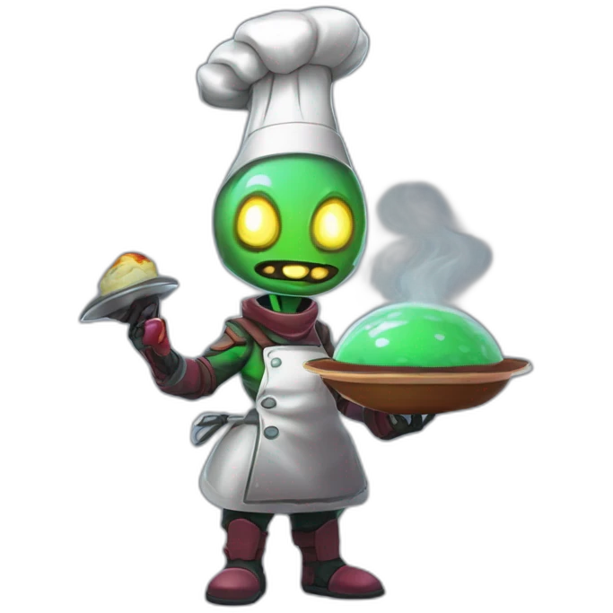 alien chef scifi roguelike rpg style inspired by slay the spire digital art emoji