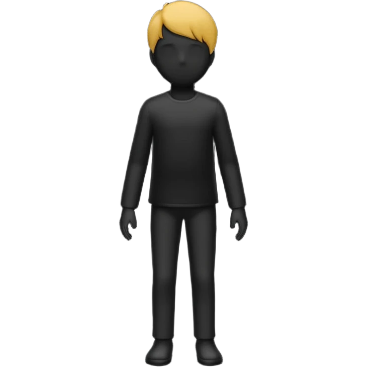 silhouette of a small figure growing into a tall one emoji