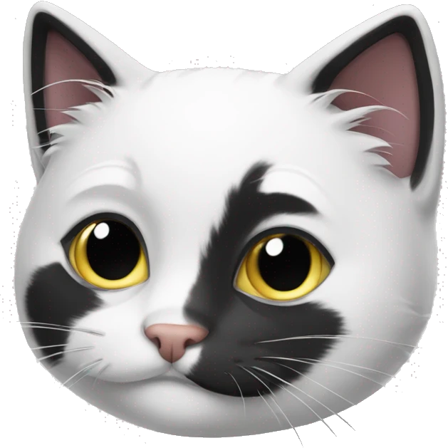 Black and white cat emoji
