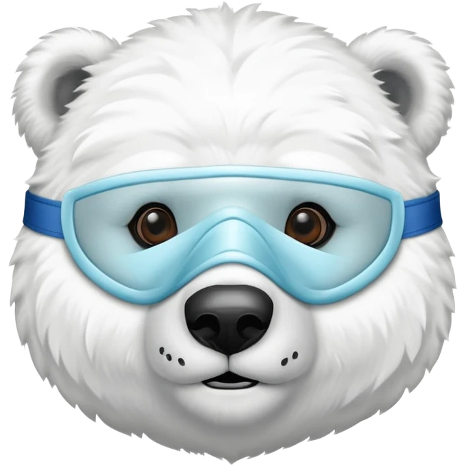 Polar bear wearing face  mask emoji