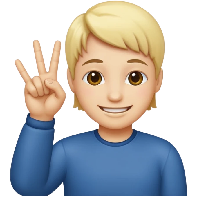 😊 + 🤞🏼 emoji
