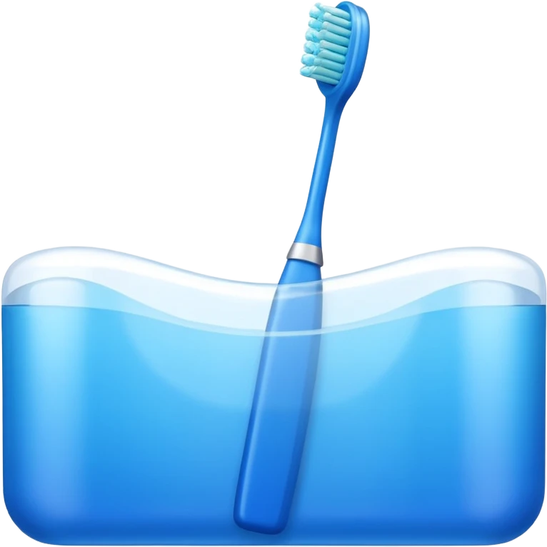 blue toothbrush emoji