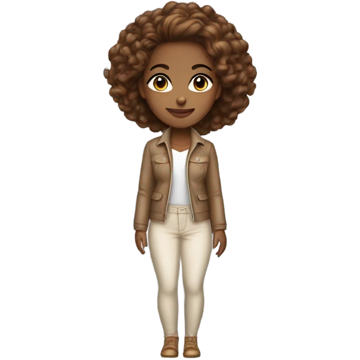 gorgeous light brown skin woman expensive clothes and highlights emoji