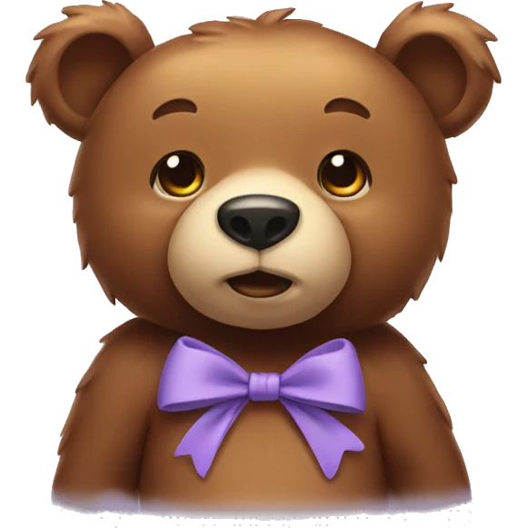 Bear with a bow emoji