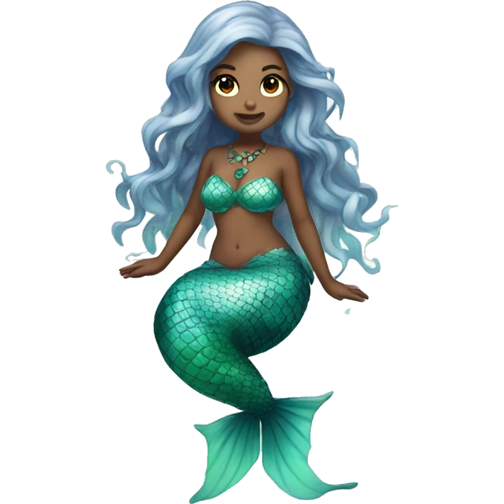 Mermaid siren full body chibi  emoji