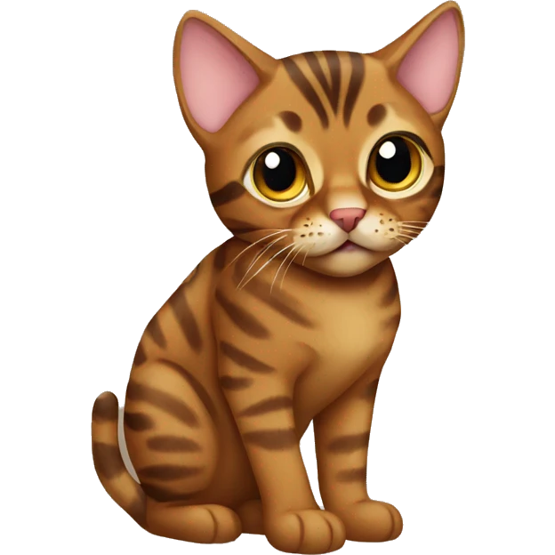 Brown bengal cat emoji